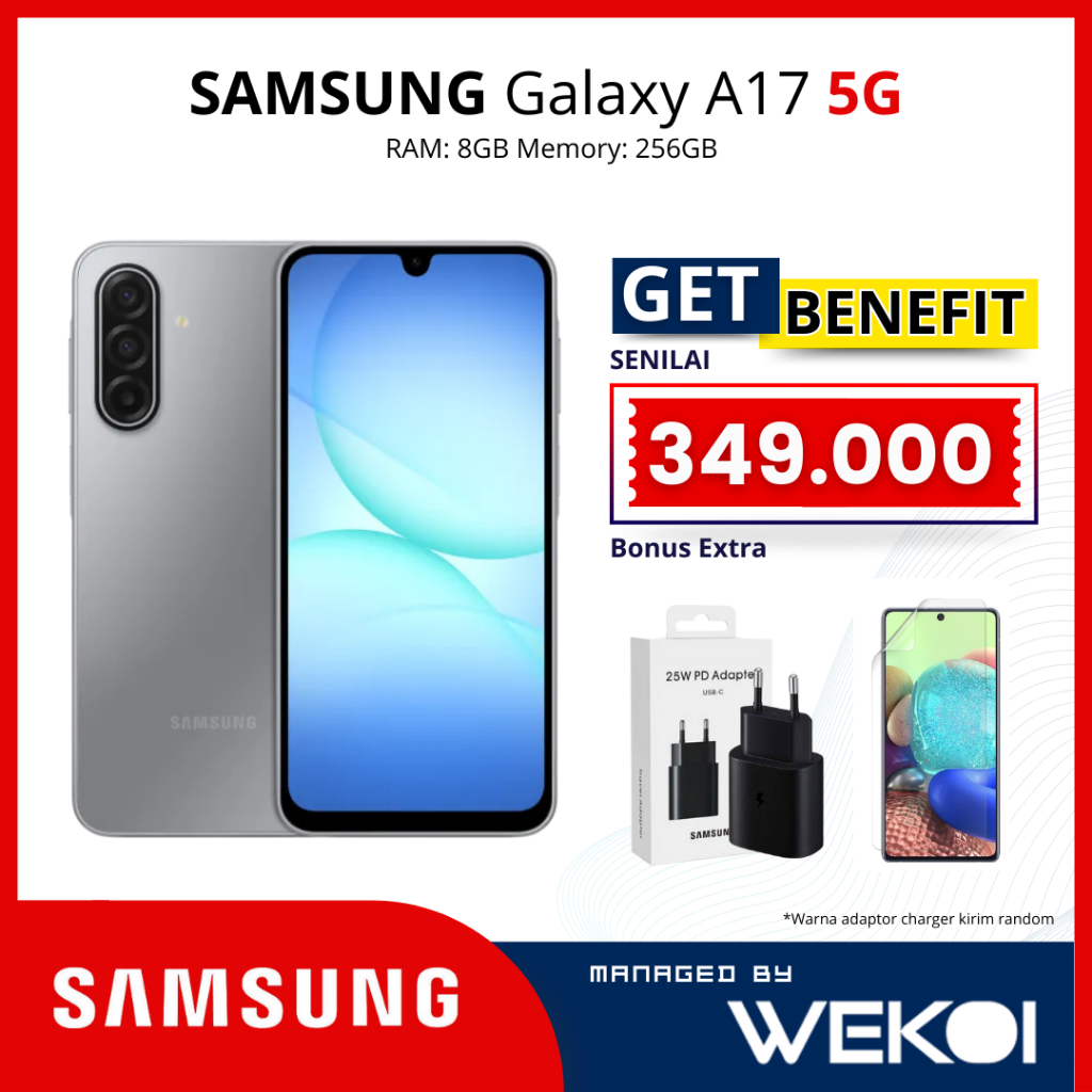 Samsung Galaxy A17 5G New 2025 Ram 8GB Internal 256GB Garansi Resmi 1 Tahun
