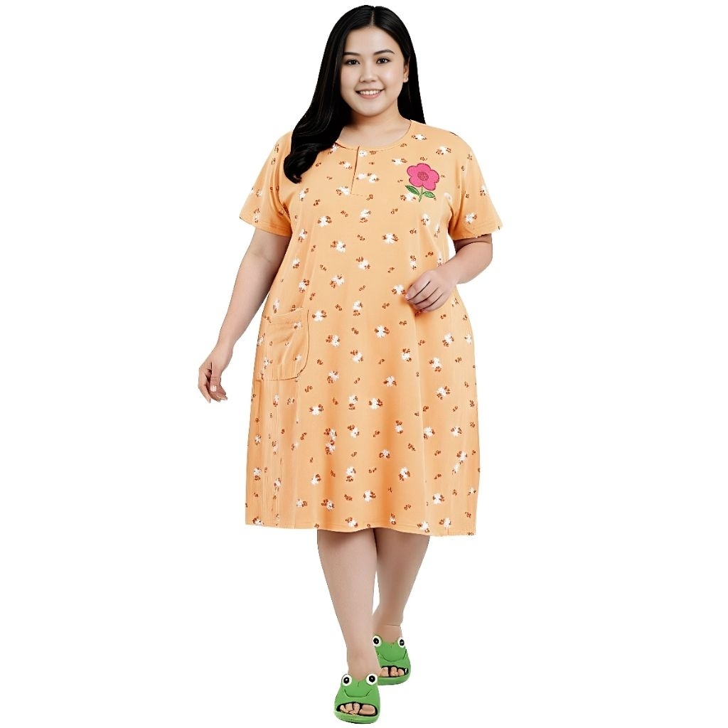 Daster Super Jumbo Dewasa Bahan Kaos Daster Jumbo Wanita Busui Murah