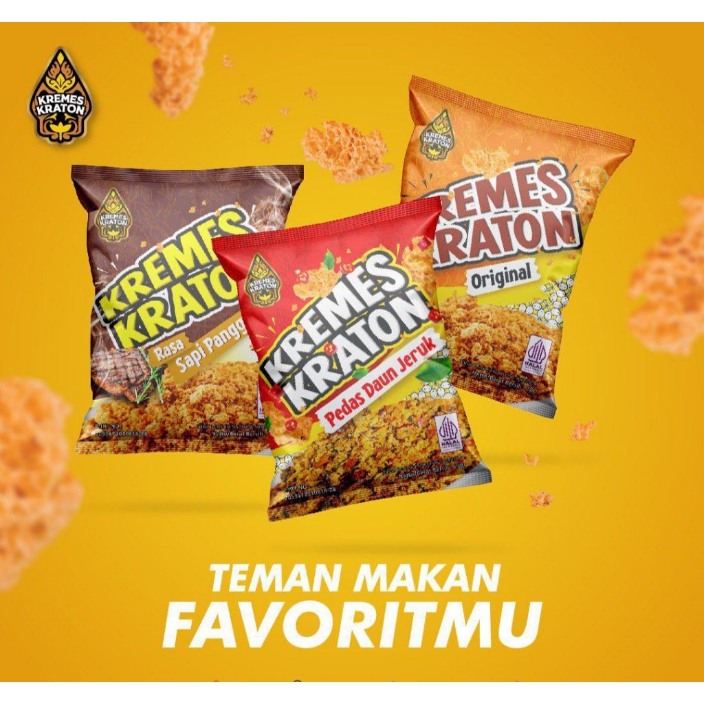 

Ayam Kremes Kraton - Pelopor Ayam Kremes Sachet - Kremes Kraton Rasa Original Pedas Daun Jeruk Sapi Panggang Jagung Bakar Keju