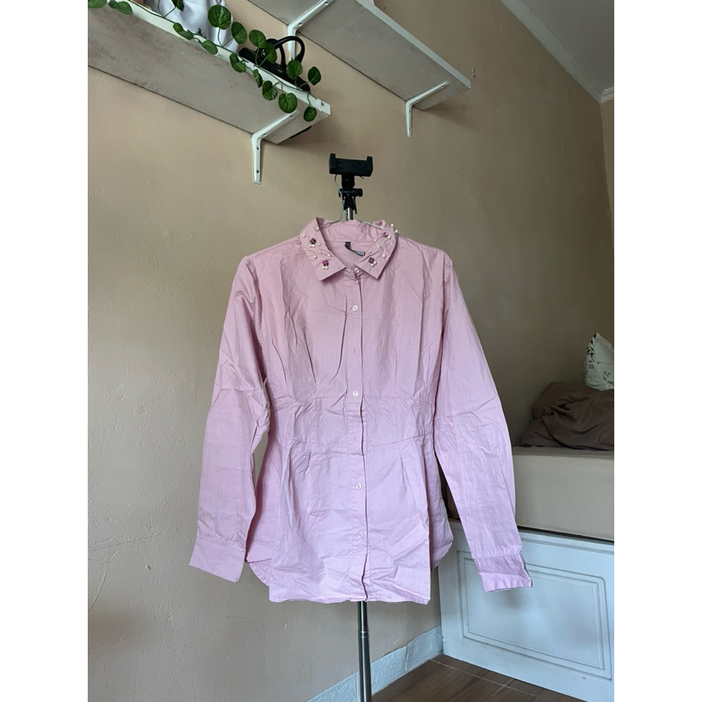 Blouse kemeja Wanita Pink COLORBOX