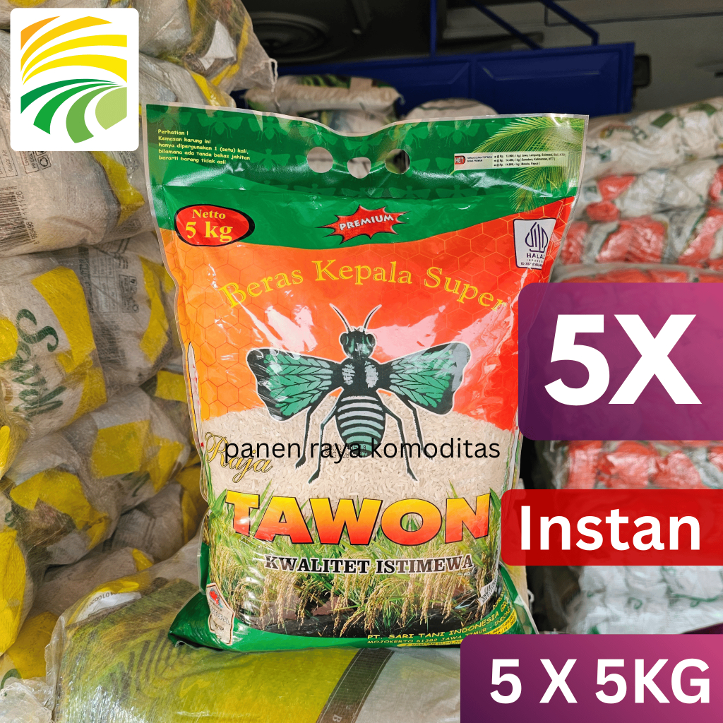 

Beras Raja Tawon Hijau 5 kg x 5 Pcs