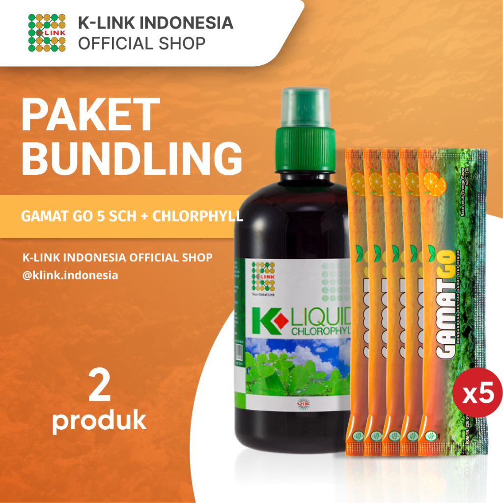 [BUNDLING] K-LIQUID CHLOROPHYLL 500 ml Klorofil K-Link Plus Gamat GO Penerus Gamat Emulsion Premium 