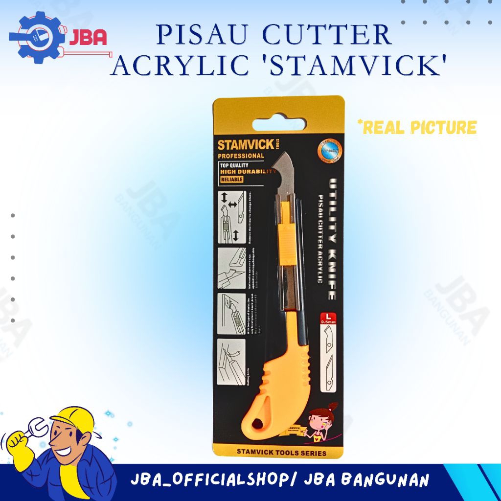 

Pisau Cutter Acrylic Stamvick/ Kater Akrilik / Pisau Cutter Acrylic /