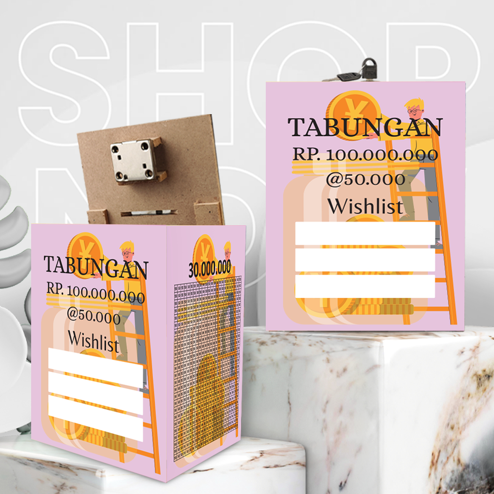 celengan target 100 juta pecahan 50k CELENGAN TARGET JUMBO VIRAL BUKA TUTUP PERMANEN