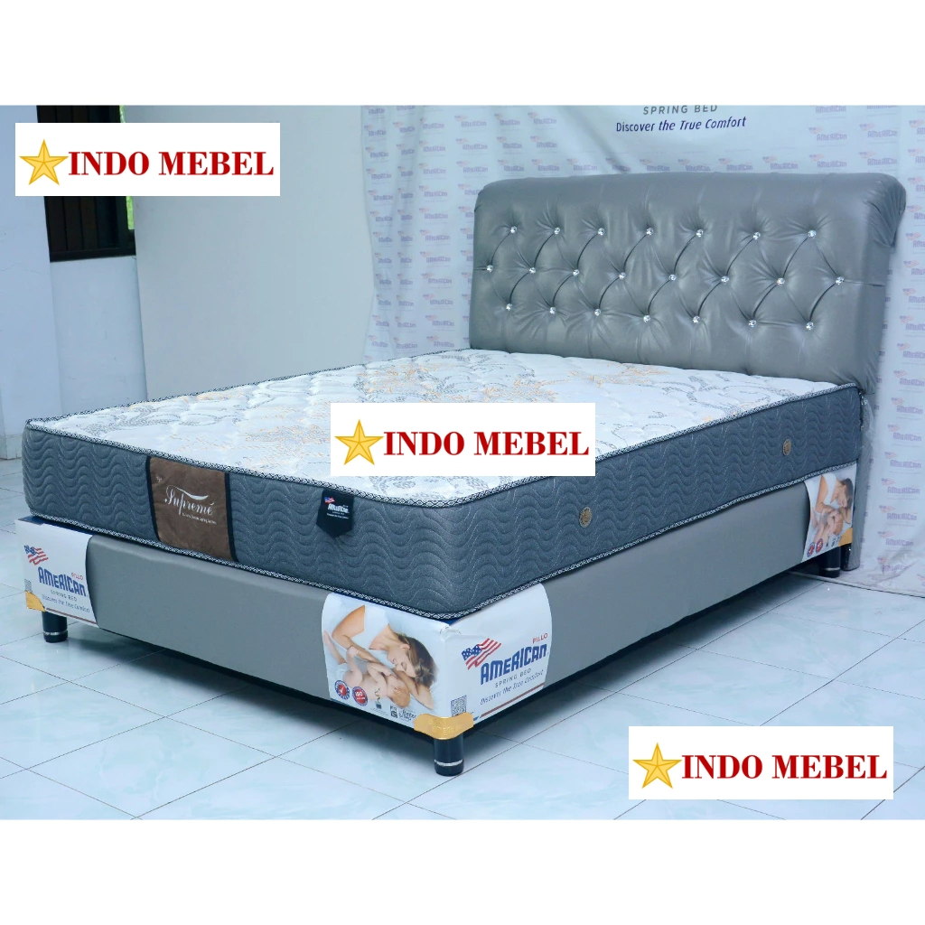 SET Kasur Springbed American Supreme Std + HB Romawi FULLSET Promo Murah Ready Makassar