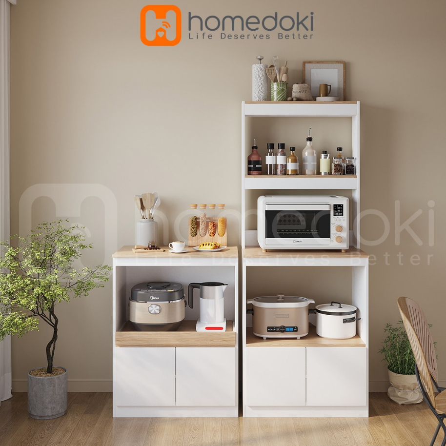 Homedoki Rak Oven Microwave / Lemari Dapur / Rak Dapur Multifungsi / Lemari Dapur Sederhana/Rak Serb