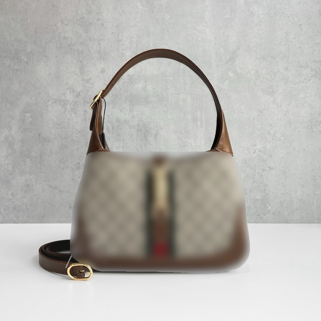 [Pre-Order] Tas Wanita RoyaleLuxe Jackie 1961 Small Shoulder Bag in Brown Canvas GHW