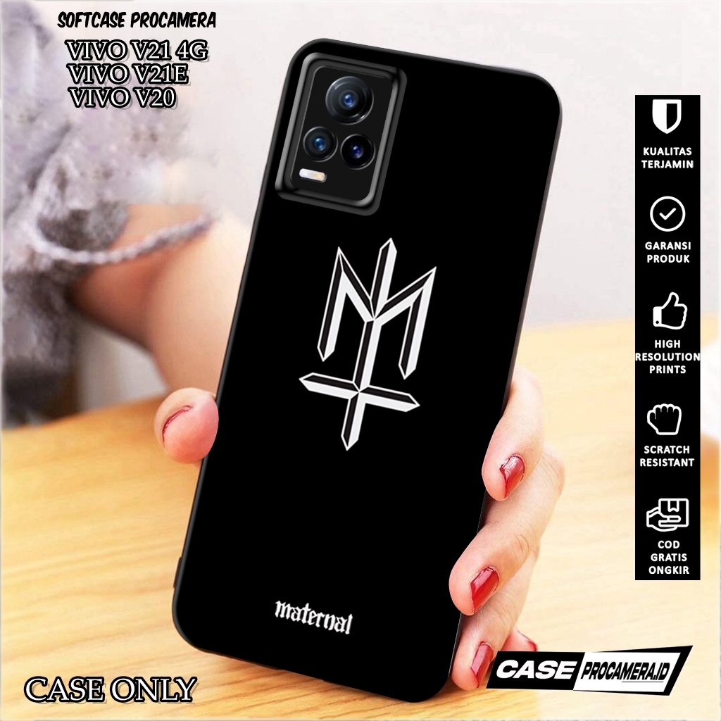 Case VIVO V21 4G / V21E / V20 - Casing VIVO V21 4G / V21E / V20 [ MTRNL ] Silikon VIVO V21 4G /V21E 