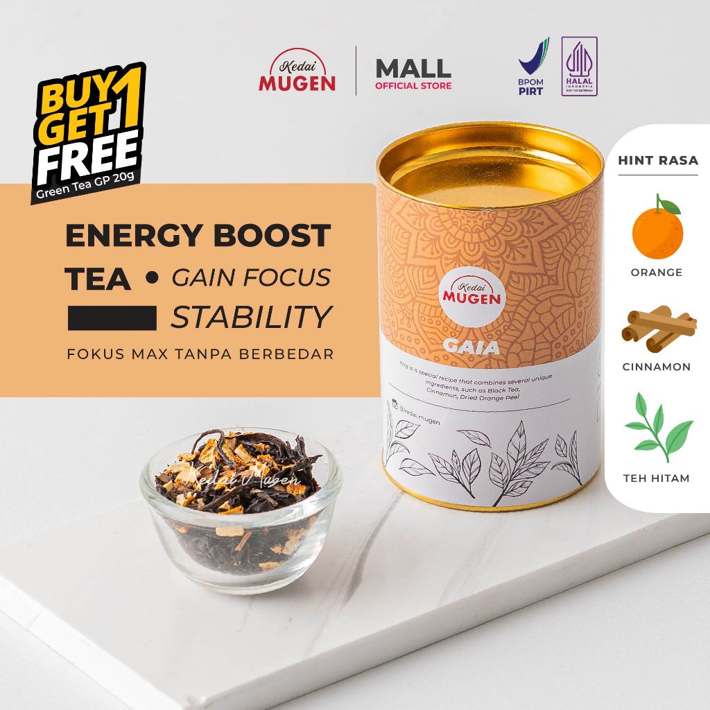 

Teh Hitam Kayu Manis Jeruk/ Tea Blend - Gaia Kedai Mugen 30g