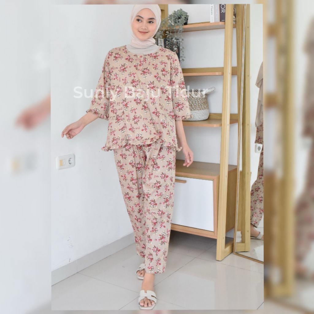 Sunly CP T3/4 No.L22 Baju Tidur Piyama Katun Jepang