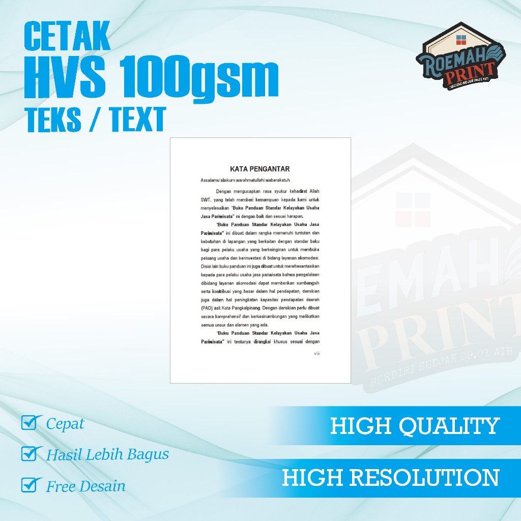

PRINT HITAM PUTIH KERTAS HVS 100 GSM_TEKS/TULISAN