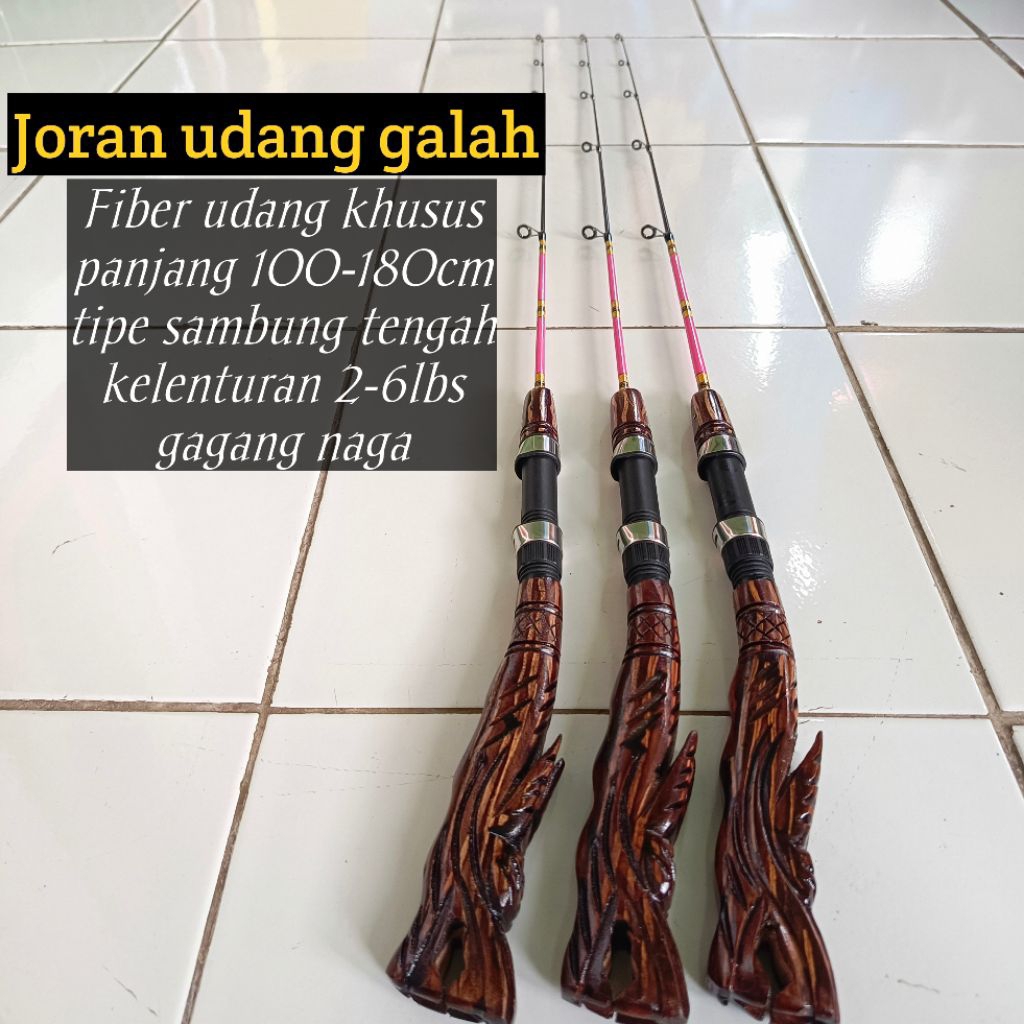 [ BISA COD ] Joran udang galah naga bervariasi pink