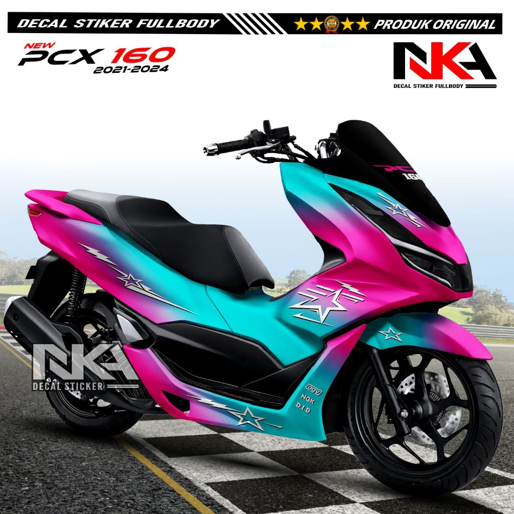 Decal Stiker Motor Honda PCX 160 Fullbody Stiker Variasi Motor PCX Thun 2021-2024