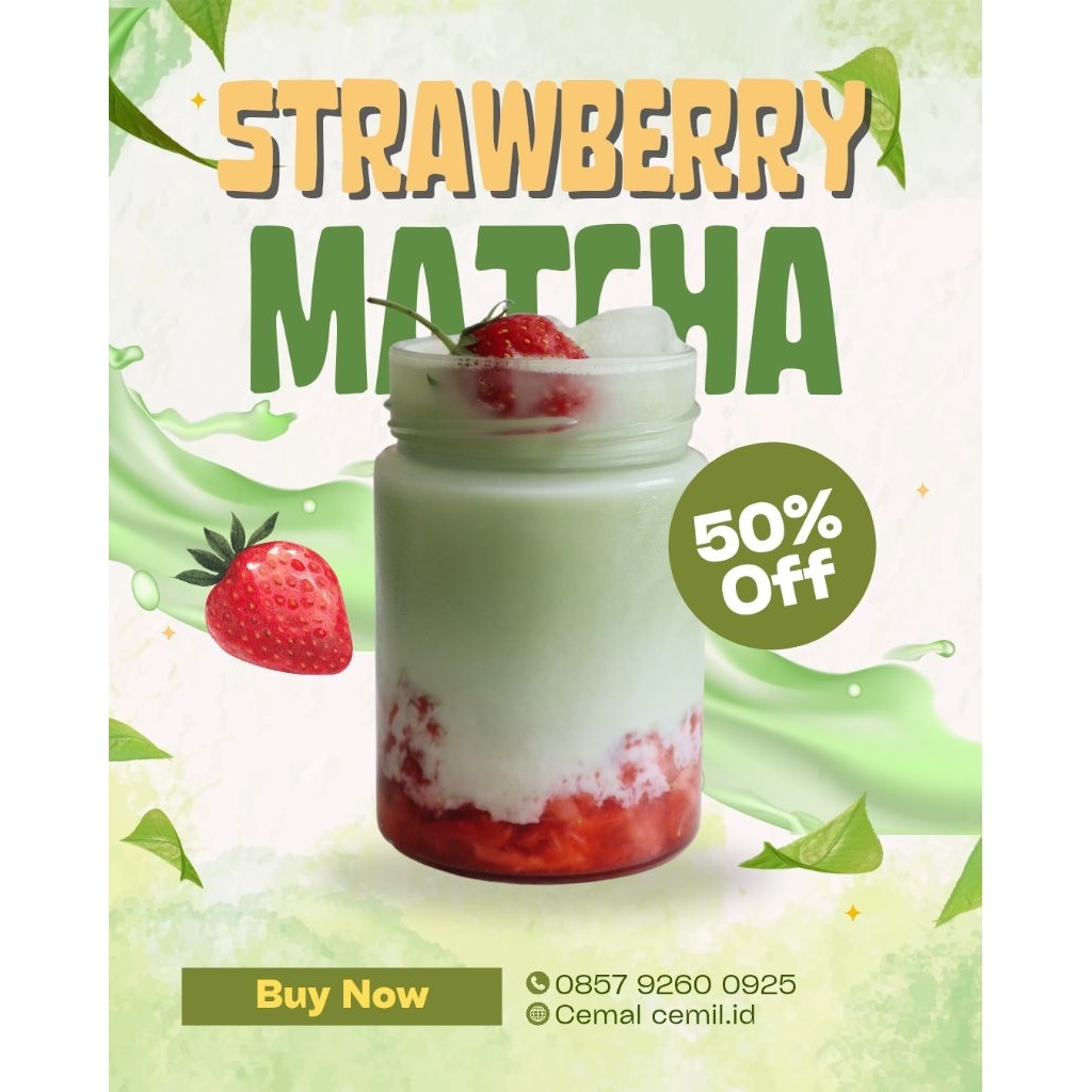 

strawberry matcha latte