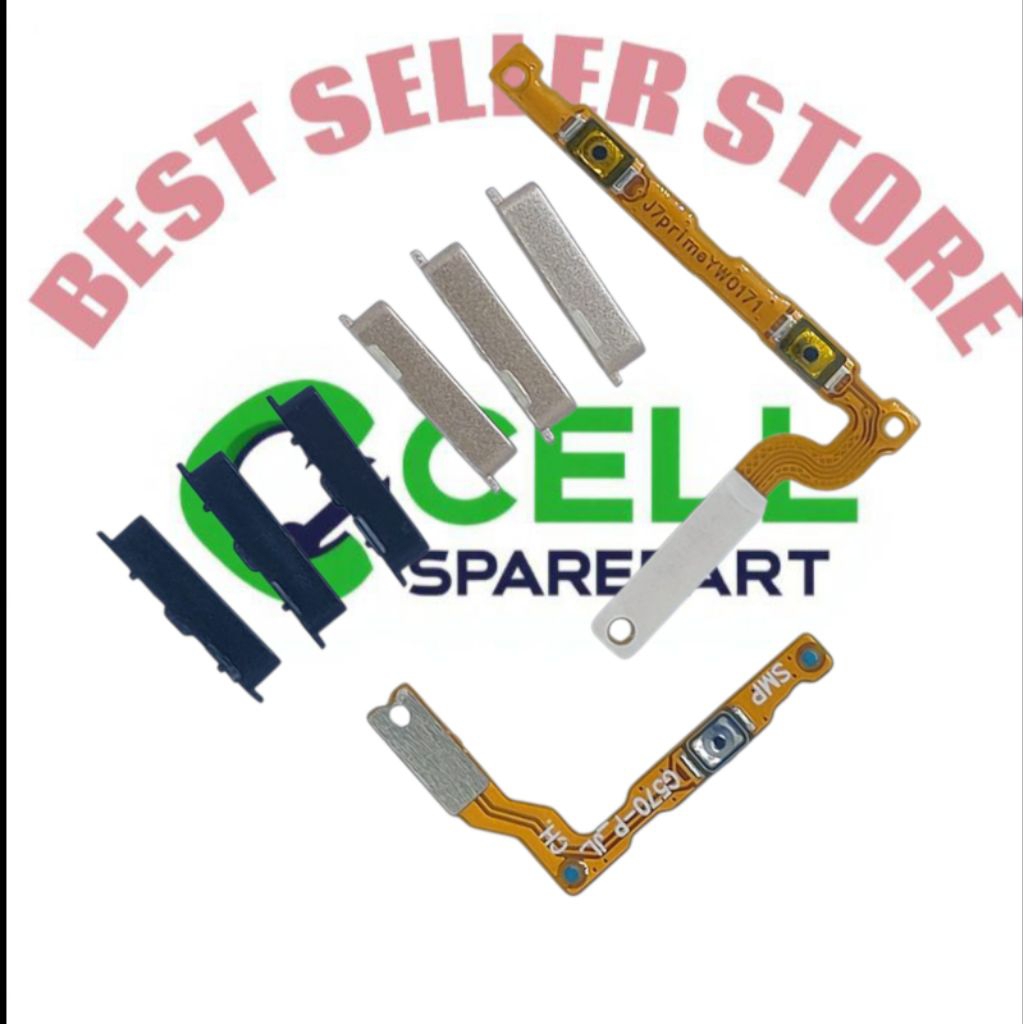 Flexible On Off Volume + Tombol Power Volume Samsung Galaxy J5 Prime / J7 Prime – Fullset Sparepart 