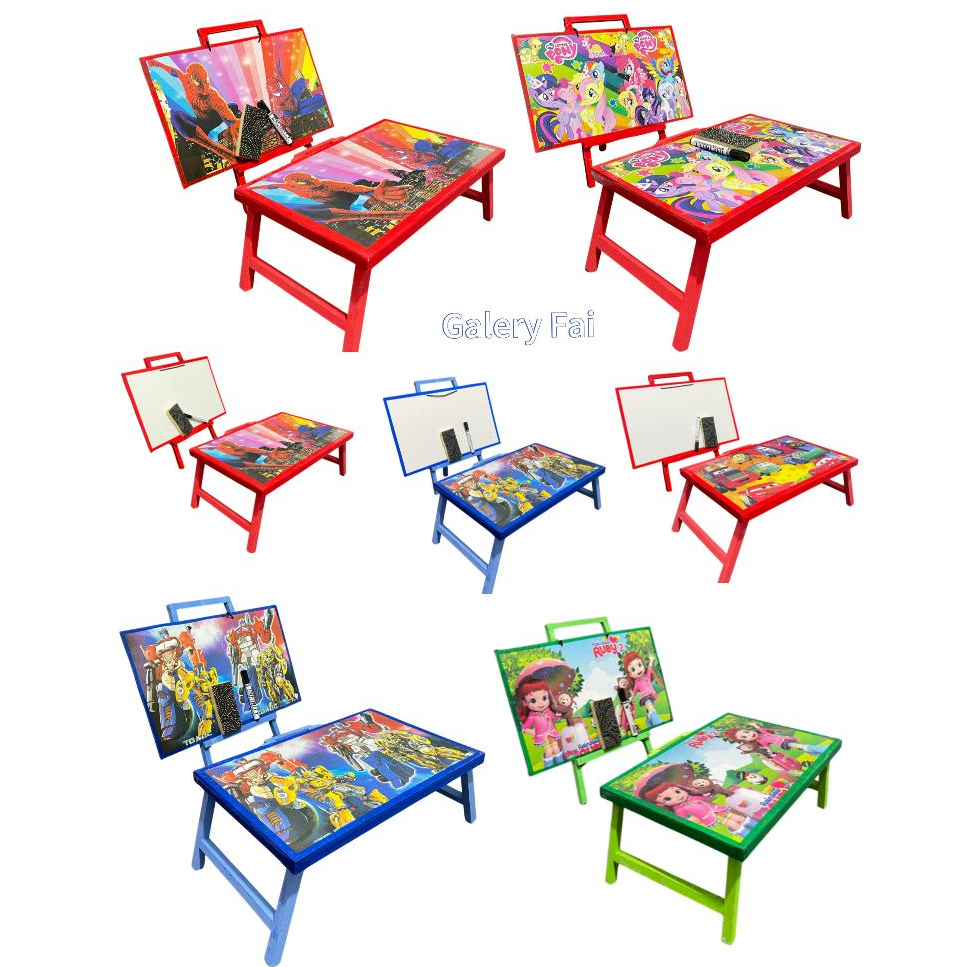 

1 set paket hemat alat tulis papan tulis penyangga 30x40 meja belajar karakter/papan tulis murah/papantulis karakter/white board/promo Meja Lipat Belajar Karakter / Papan Tulis / White Board Anak Lengkap Satu Set Gratis Spidol Dan Penghapus