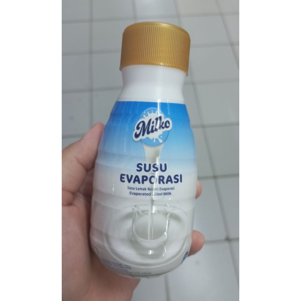 Susu Evaporasi Milko 210gr Botol - Evaporated Milk untuk Baking, Dessert, Puding, Minuman - Susu Eva