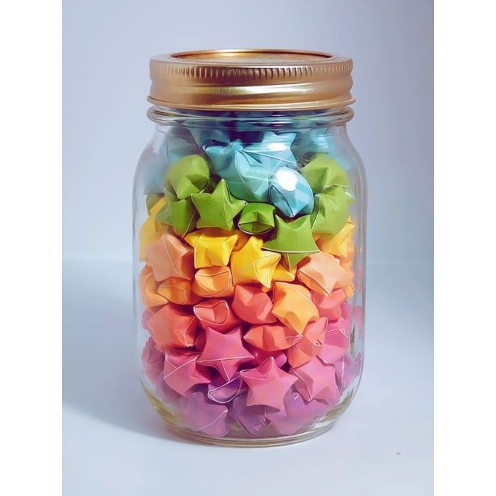 

DAILY DOSE IN A JAR | (Affirmation Star) Made With Love - Pick You're Lucky Stars Everyday!