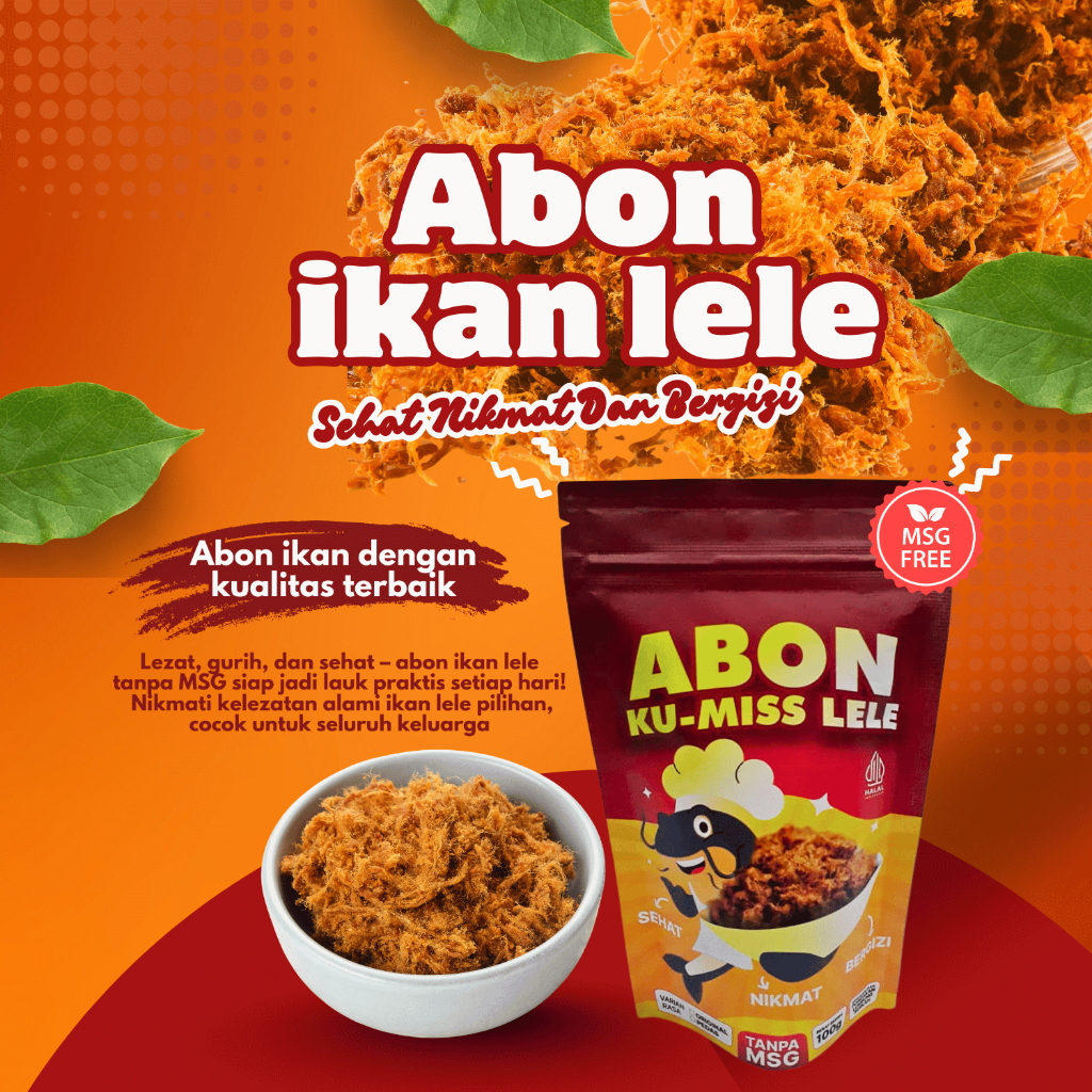 

Abon Ku-Miss lele – Abon ikan lele – Abon Lele Premium Tanpa MSG – Abon Ikan Lele Sehat Bergizi Halal – Abon Ku-Miss lele