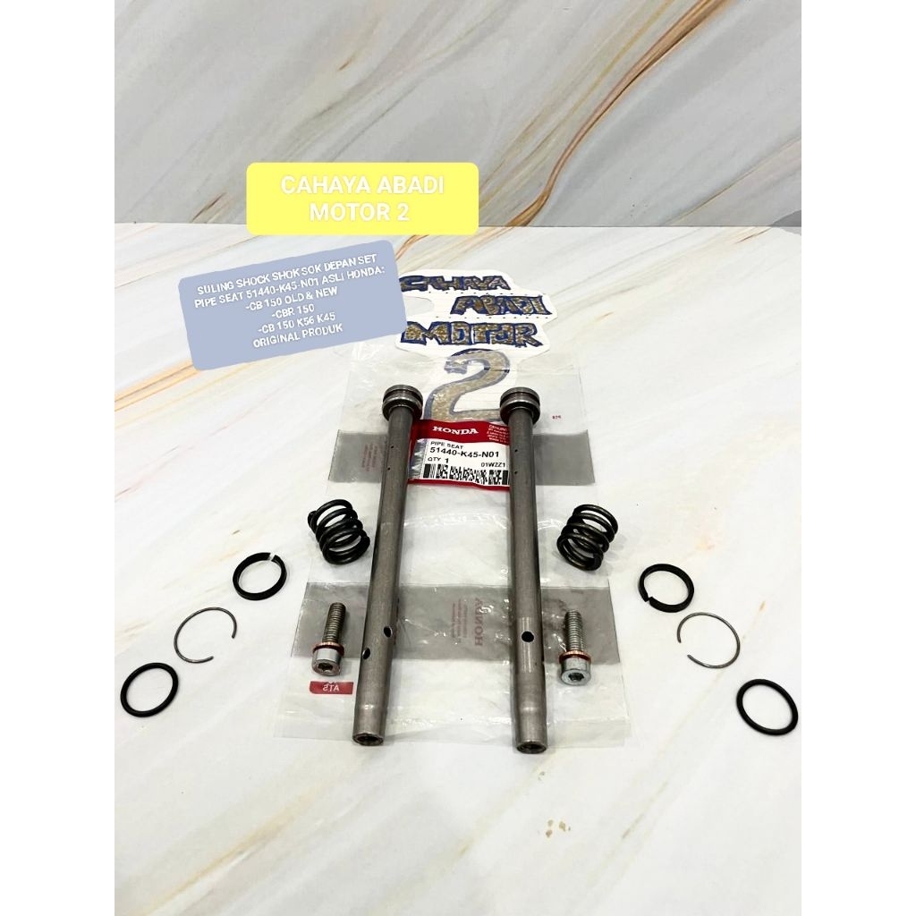 SULING SHOCK SHOK SOK DEPAN SET PIPE SEAT 51440-K45-N01 ASLI HONDA CB 150 OLD & NEW CBR 150 CB 150 K