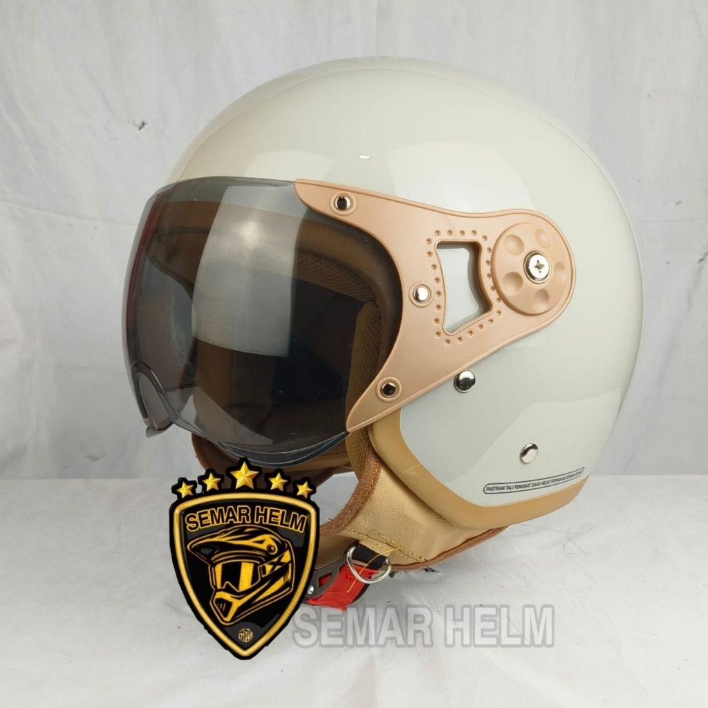 Helm Wanita Dewasa Premium + Kaca Pilot HITAM SNI Helm Pria Dewasa Remaja Terlaris