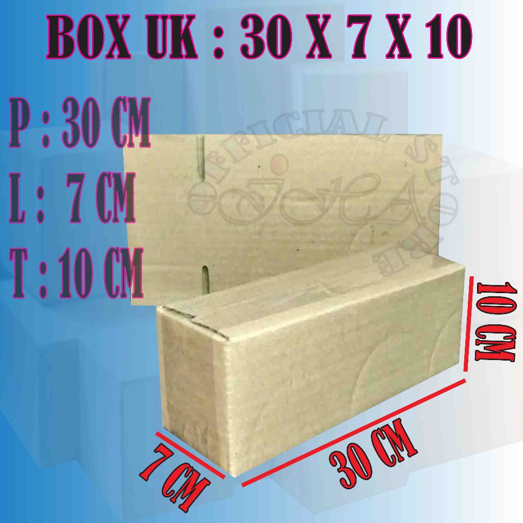 Kardus ukuran 30x7x10 cm box packing murah dus paket