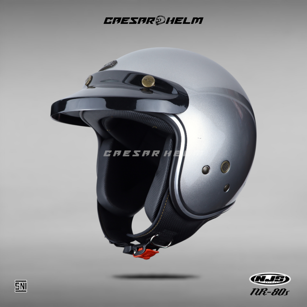 NJS NR80`s Solid List Chrome - Silver - Helm Retro