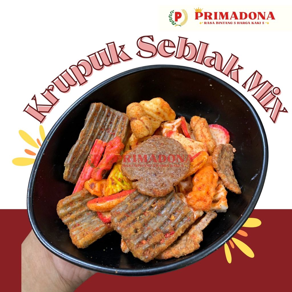 

Krupuk seblak mix jual kiloan 250gr 500gr - primadona snack