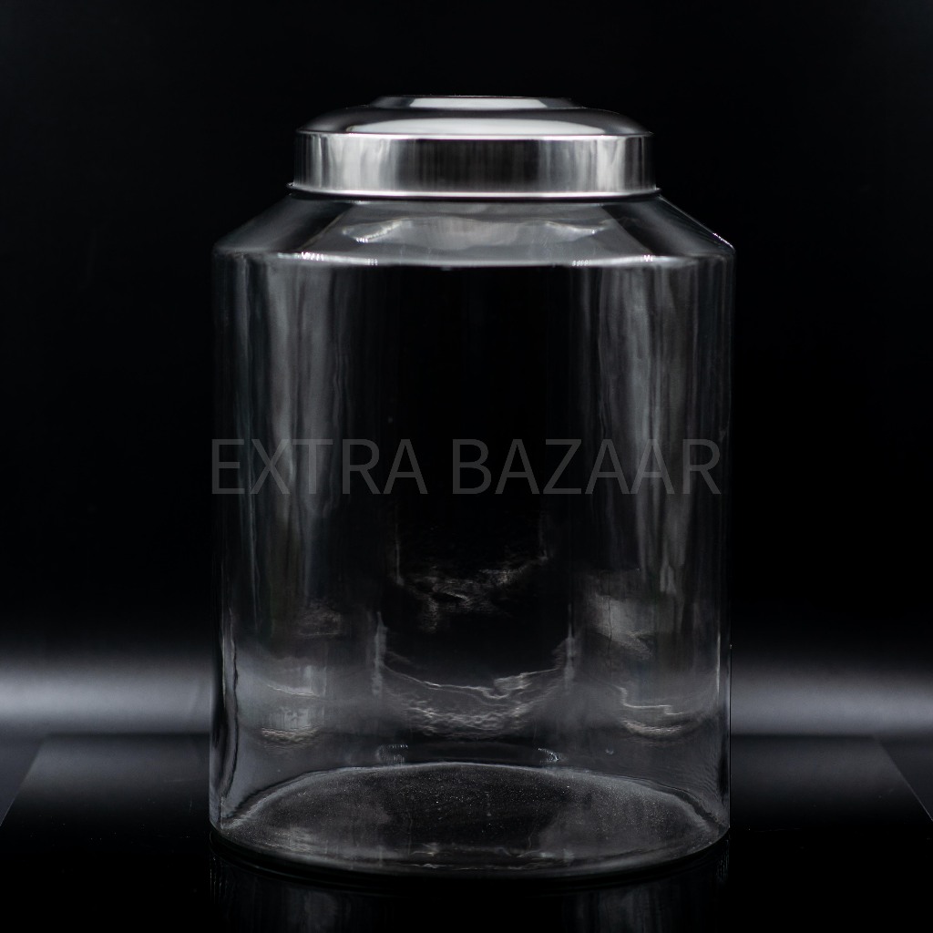 Toples Kaca / Jar Kaca / Toples Kafe / Canister Kaca + Seal (15 liter)