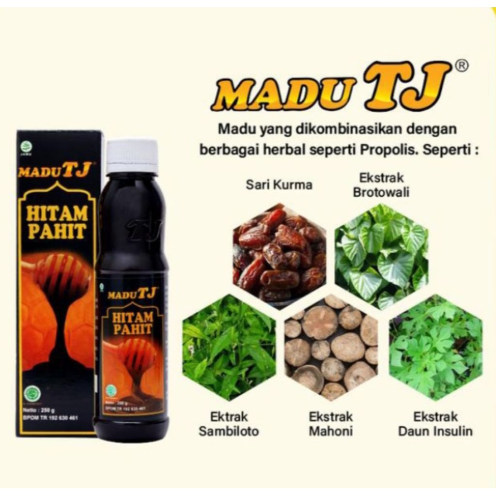 

madu tj hitam pahit 250 gr daya tahan tubuh