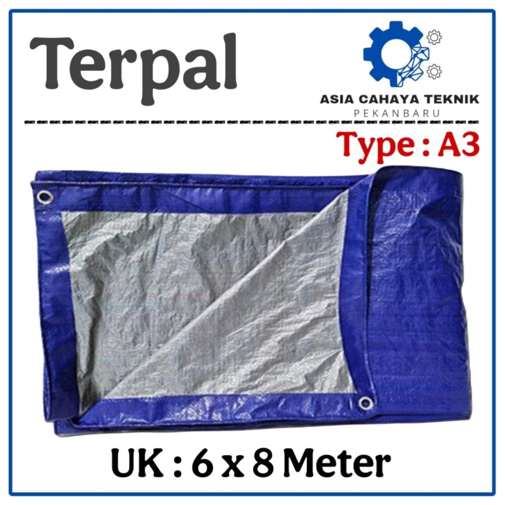 MACAN Terpal Plastik A3 Ukuran 6 x 8 Meter Tenda Plastik 6x8Meter