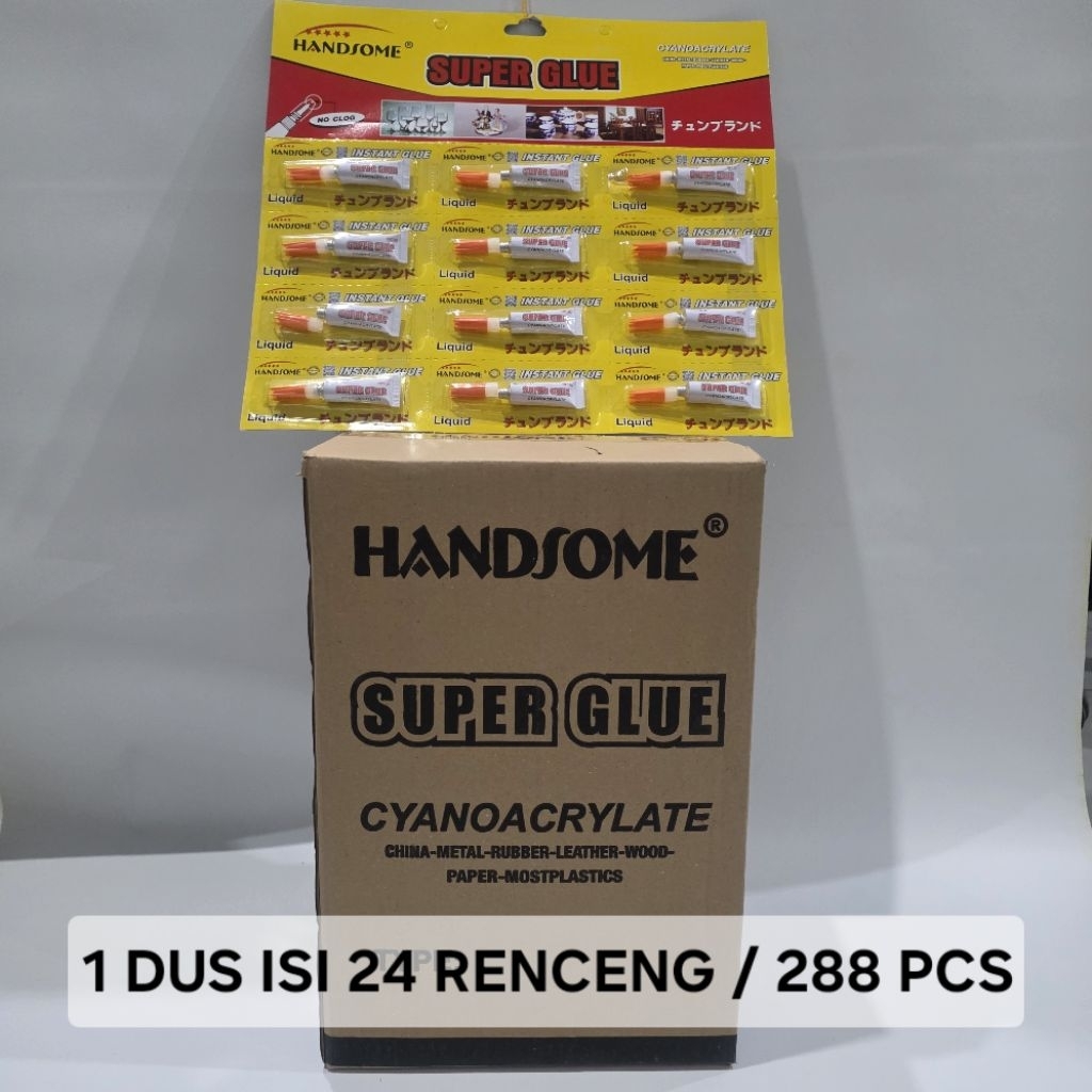 

1 DUS = 24 RENCENG / 288 PCS LEM SUPER GLUE HANDSOME