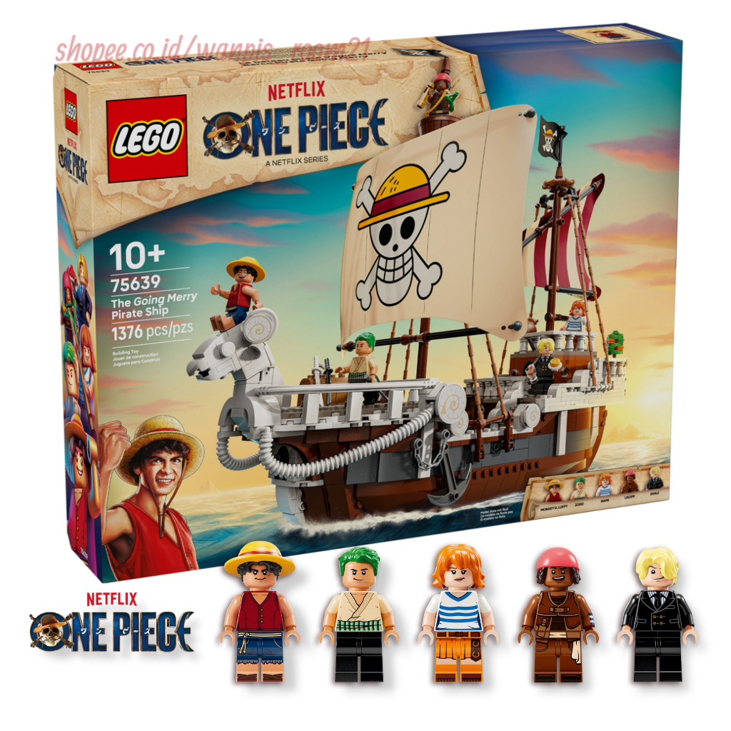LEGO One Piece 75639 The Going Merry Pirate Ship - Lego Kapal Bajak Laut One Piece Netflix Luffy