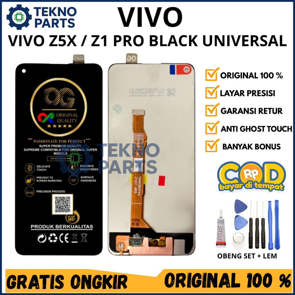 LCD VIVO Z5X / Z1 PRO BLACK UNIVERSAL | Fullset Original 100% LCD Touchscreen HP OG Super Meetoo