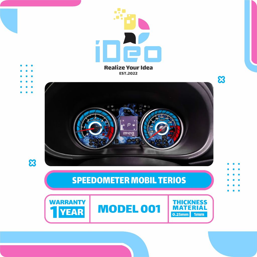 Custom Speedometer Mobil TERIOS Model 001