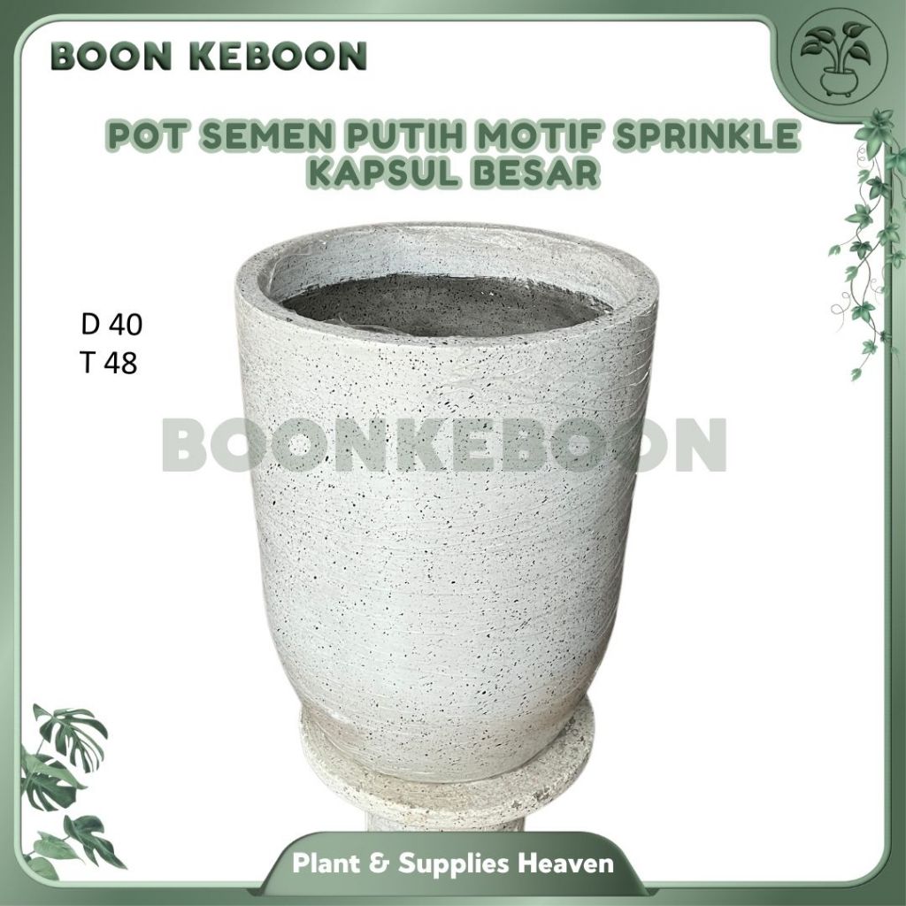 Pot Semen Putih Motif Sprinkle Kapsul Besar