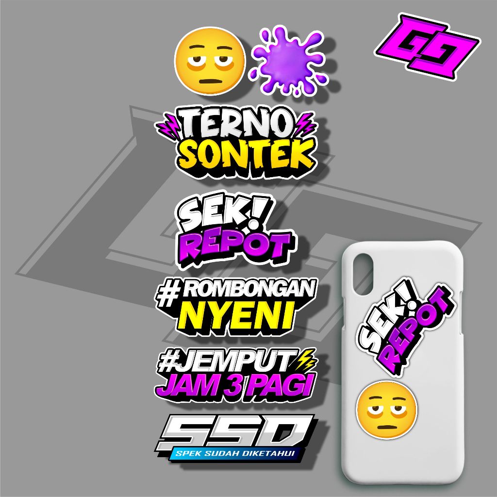 

STIKER PACK ISI 7 TERNO SONTEK SEK REPOT ROMBONGAN NYENI JEMPUT JAM 3 PAGI