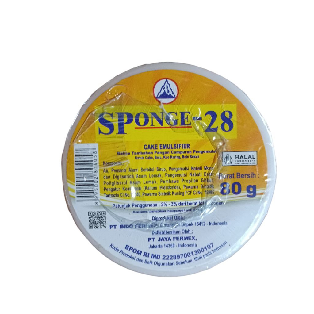 

Pengembang Kue SP Sponge 28 Cake Emulsifier 80gr Pengemulsi Kue