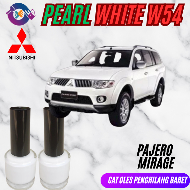 Cat Oles Pearl White W54 Mitsubishi Pajero Mirage Putih Mutiara Penghilang Baret