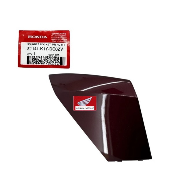 81141-K1Y-DC0ZV Cover tutup laci kiri bagian luar new pcx 160 burgundy