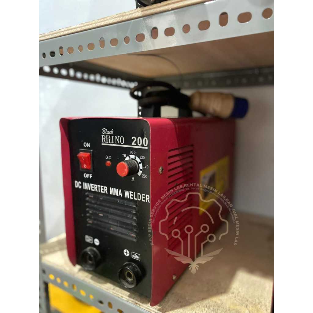 MESIN LAS BEKAS RHINO MMA 200A MESIN LAS RHINO BEKS SAW STIK 200 AMPERE LAS LISTRIK INVERTER BEKAS 1