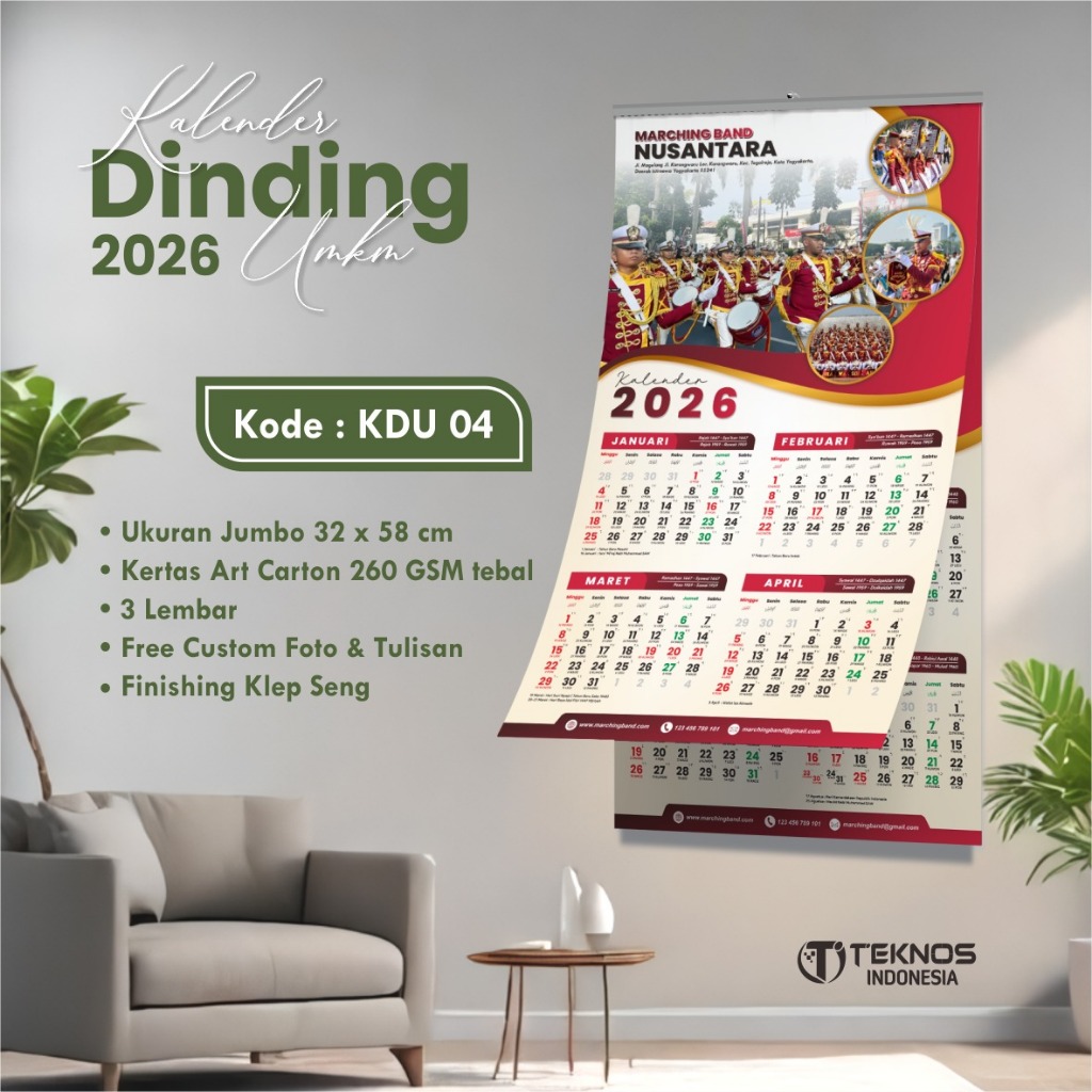 

Kalender Dinding Satuan Custom Free Desain Foto Terbaru Tahun 2026 - Tanggalan Murah - KDU & KDC
