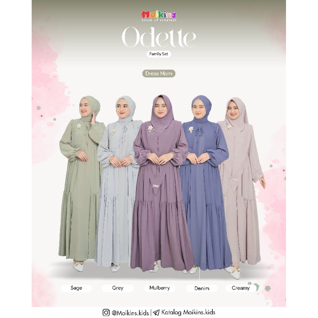 ODETTE PASHMINA & KHIMAR (Mom & Little)
