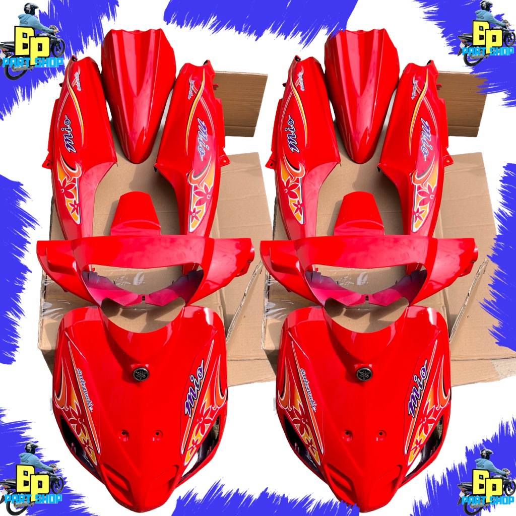 Full Body Mio Sporty Warna Merah Set Stiker