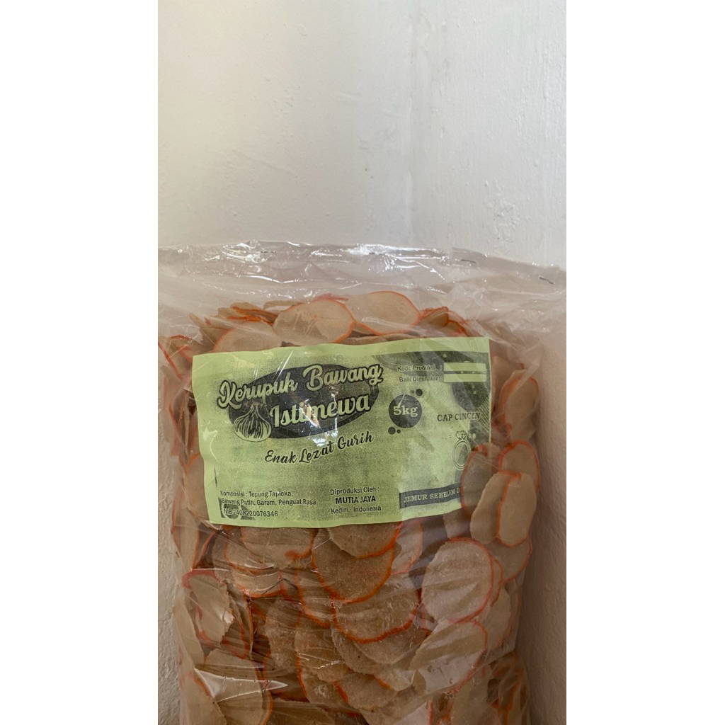

Kerupuk bawang goreng pasir / minyak tulungagung