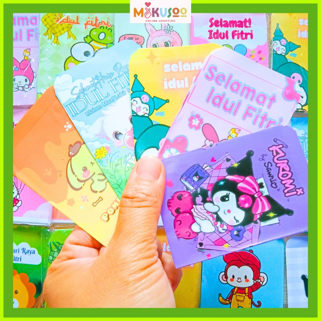 

Mikusoo Amplop Angpau Uang Lebaran Kartun Sanrio Animal 1 Set Isi 10 pcs