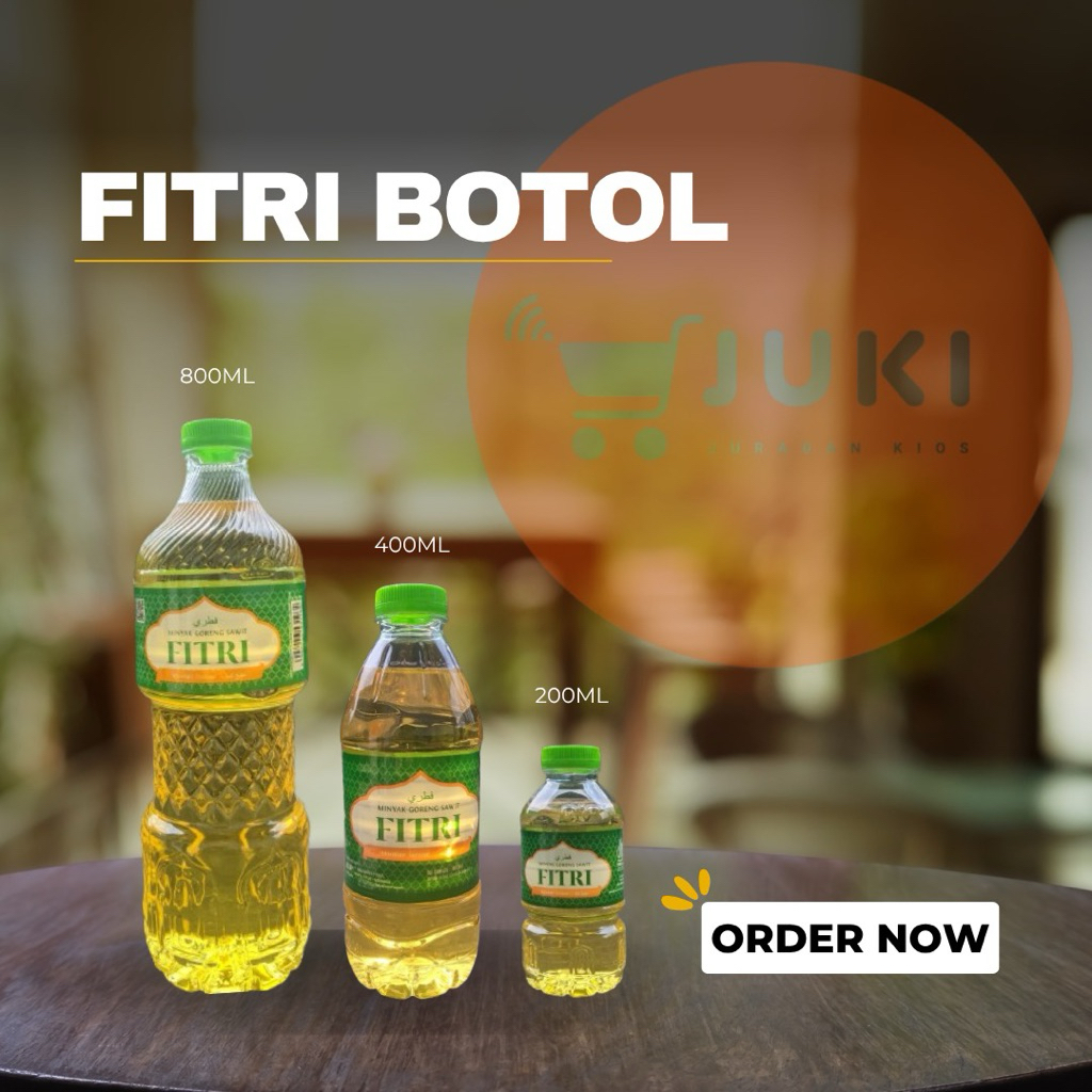 Minyak Goreng Fitri Botol 800ml (karton) + FREE WOSHI WOSHI 75ML- Minyak Goreng Fitri Botol 400ml - 