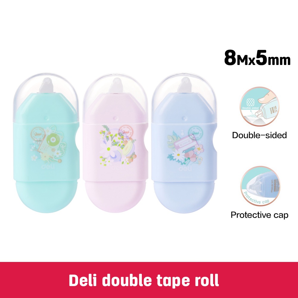 

Double tape roll Lem roller Double sided adhesive roller glue tape Lem kertas Lem dua sisi roll Lem kering