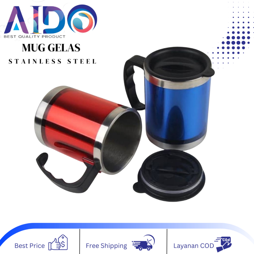 Gelas Mug Vacuum Cup Stainless Steel Thermos coffee mug stainless Vacum Gelas Mug Stainless steel