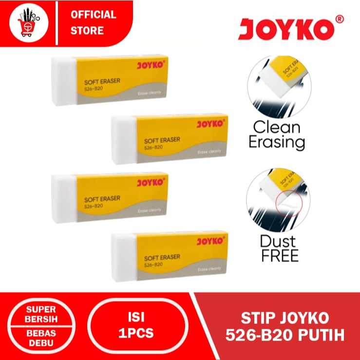 

PENGHAPUS | STIP | ERASER JOYKO 526-B20 PUTIH